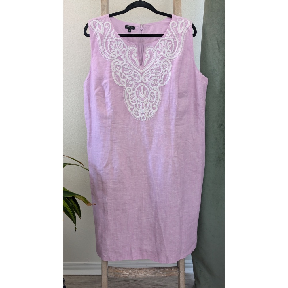Talbots Lavender Linen Shift Dress